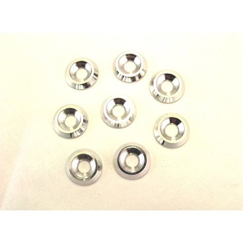 Hot Racing CW34908 Silver Aluminum 4mm Countersunk Washer (8)
