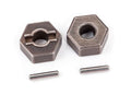 Traxxas 1654R Steel Wheel Hubs, Hex (4), Axle Pins (4)