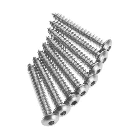 Great Planes GPMQ3134 #6 X 1" Button Head Sheet Metal Screws (8)