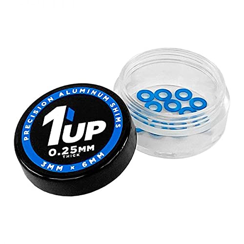 1UP Racing 80311 3x6x0.25mm Precision Aluminum Shims, Blue (12pcs)