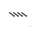 J Concepts 51422 3x20mm Top Hat Titanium Screw, Stealth Black, 4pc
