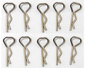 Hot Racing AC02TR08 Chrome Triangle Bend Body Clips (10)
