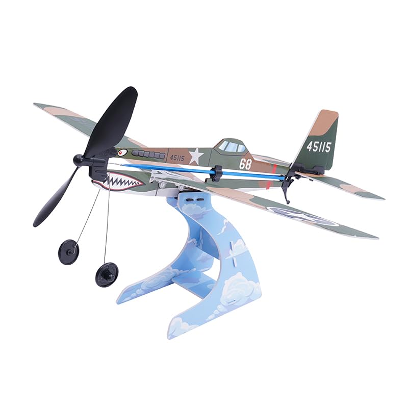 PlaySTEM XP04202D Rubber Band Airplane Science - P-40 Warhawk