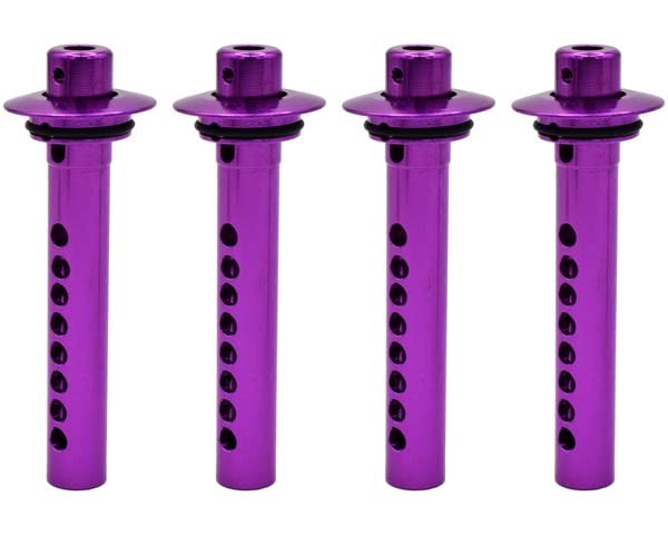 Hot Racing HF201M07 Purple Aluminum Swivel Spring Loaded Body Posts Hpi Hellfire
