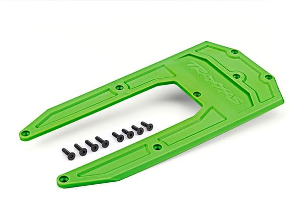 Traxxas 9623G Skidplate, Chassis, Green: Sledge