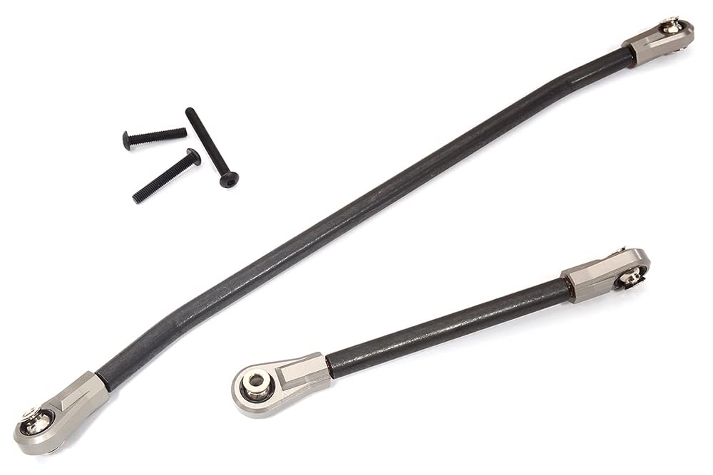 Integy C32405GREY Alloy Machined HD Steering Linkages (2): Losi LMT