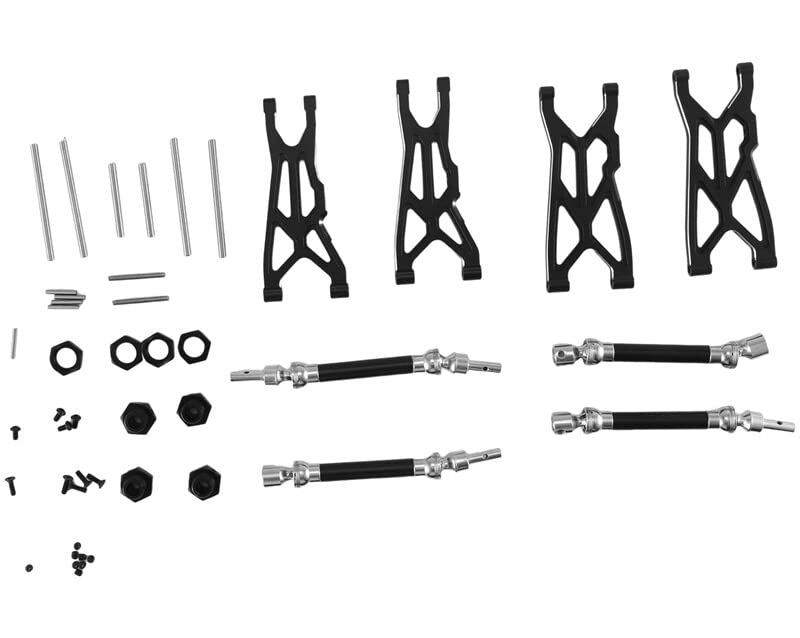 Integy C32724BLACK Alloy Suspension Arms & Universal Shafts w/ 17mm Hex for Arrma 1/8 Typhon 3S