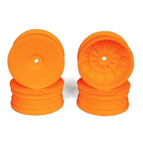 DE Racing SB4AFO Speedline Buggy Wheels for Associated B6.1 / Kyosho RB6 / Front / Orange (4 pcs)