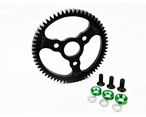 Hot Racing SERVO262 Steel Spur Gear (62t 0.8 Mod)(Green) - Traxxas