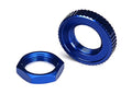 Traxxas 8345 Aluminum Servo Saver Nuts, Blue-Anodized (Hex (1), Serrated (1))
