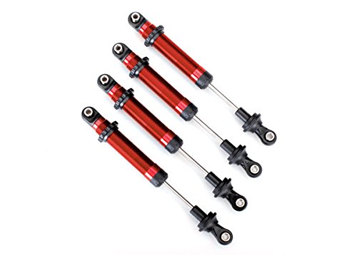 Traxxas 8160R GTS Shocks: Red Aluminum for #8140 TRX-4 Long Arm Lift Kit