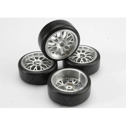 Traxxas 4873 ProTrax Slick Tires and Wheels Glued (4): Nitro 4-Tec