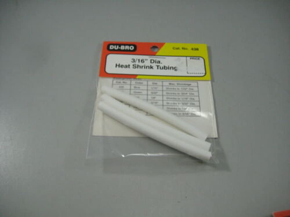 Du-Bro 438 Heat Shrinkwrap,3/16",White