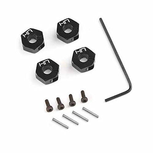 Hot Racing VTH10M01 Black 12mm Clamp Wheel Hubs (4): Vaterra Twin Hammers