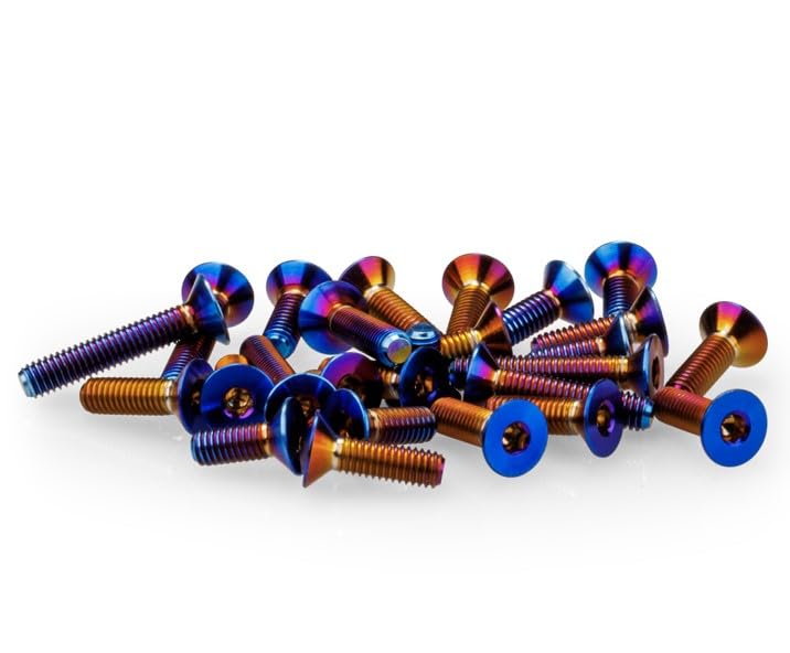 J Concepts 29961 B6.4 Titanium Screw Set, Lower Blue, 26pc