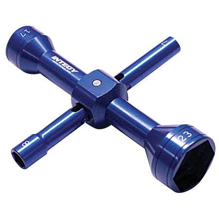 Integy C22774BL Quad Hex Socket Wrench 7,8,17,23mm, Blue