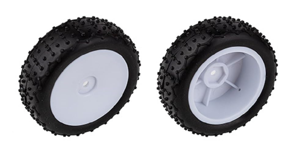 Team Associated 21595 Reflex 14 Mini Pin Tires on Narrow Wheels, White