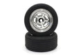 Kyosho FATH703SMM Vintage TC Tire, Medium Compound, Mounted on Chrome Plated Rostyle Wheels for FZ02, 2pcs)