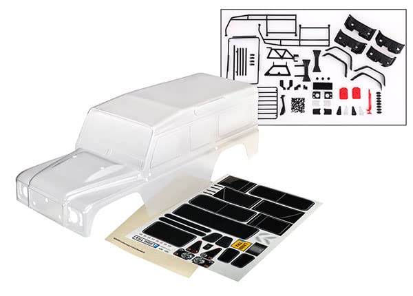 Traxxas 8011P Body, Land Rover Defender, Complete Clear, Requires Painting