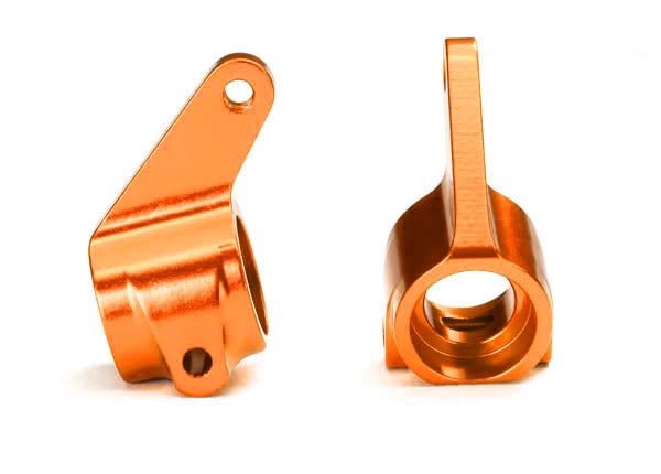 Traxxas 3636T Orange Aluminum Steering Blocks (2): Rustler/Stampede/Bandit/Slash