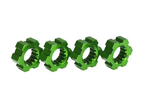 Traxxas 7756G Green-Anodized Aluminum Wheel Hubs, Hex (4)
