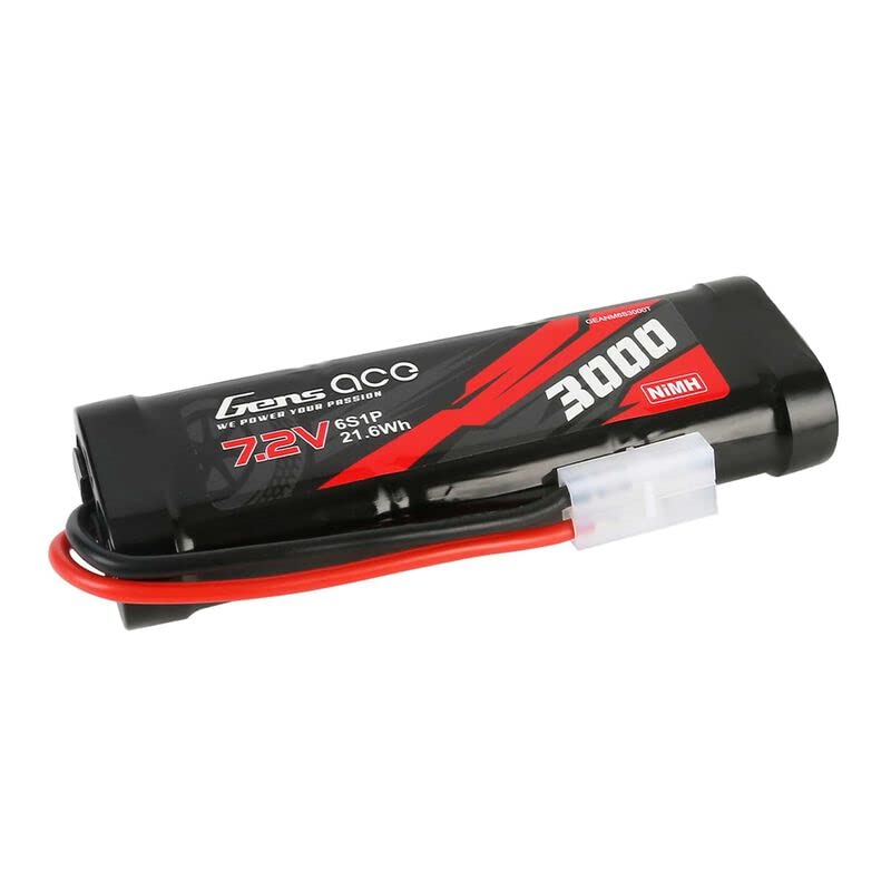 Gens Ace NM6S3000T 7.2V 3000mAh Battery, NIMH: Tamiya plug