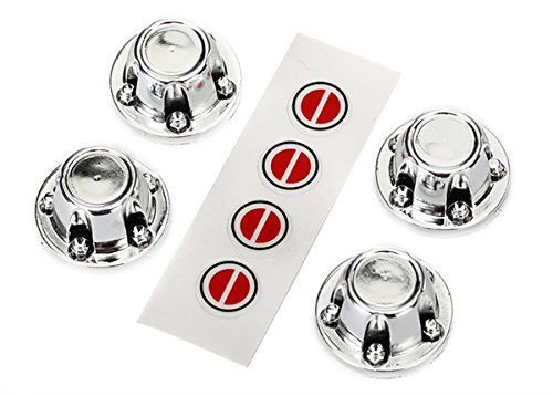 Traxxas 8176 Chrome Center Caps(4) for 8175 Wheels +Decal Sheet: 1/10 TRX-4