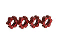 Traxxas 7756R Red-Anodized Aluminum Wheel Hubs, Hex (4)