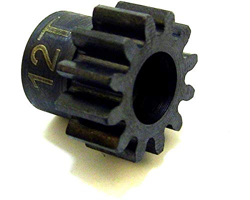 Hot Racing NSG12M1 12t Steel Mod 1 Pinion Gear 5mm
