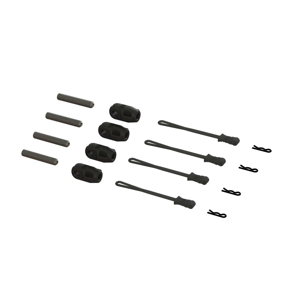 Arrma 320477 Brace Rod Ends W/Pins And Retainers (4)
