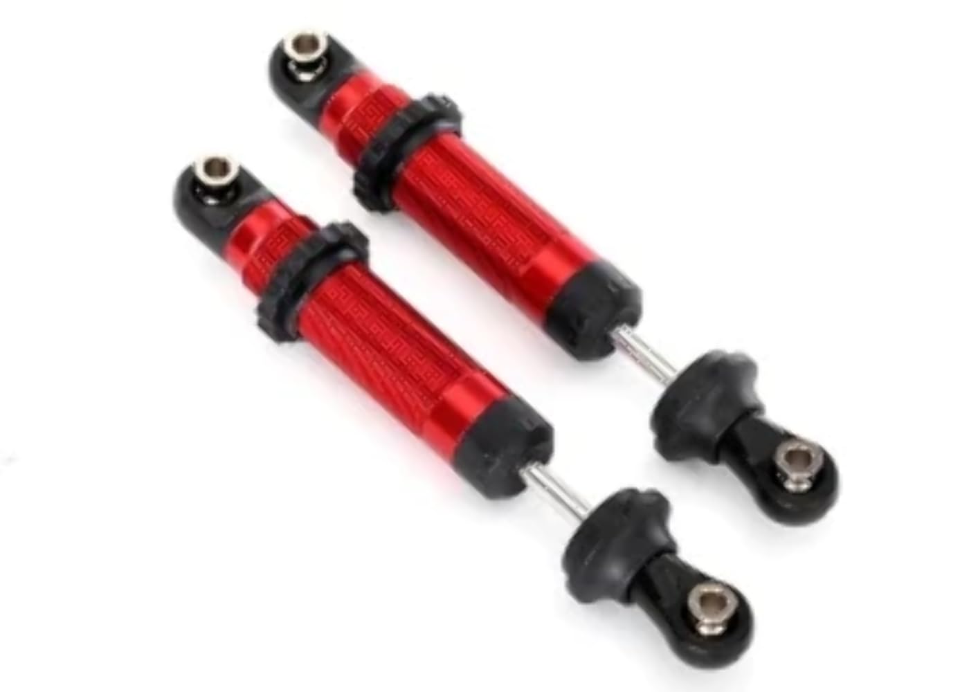 Traxxas 8260R Red-Anodized Aluminum GTS Shocks(2)+Spring Retainers 1/10 TRX-4
