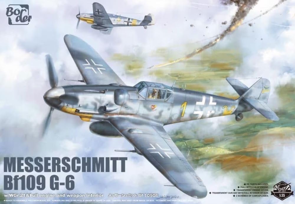 Border BF-001 1/35 Messerschmitt Bf109G-6 Fighter Plane Limited Edition Kit