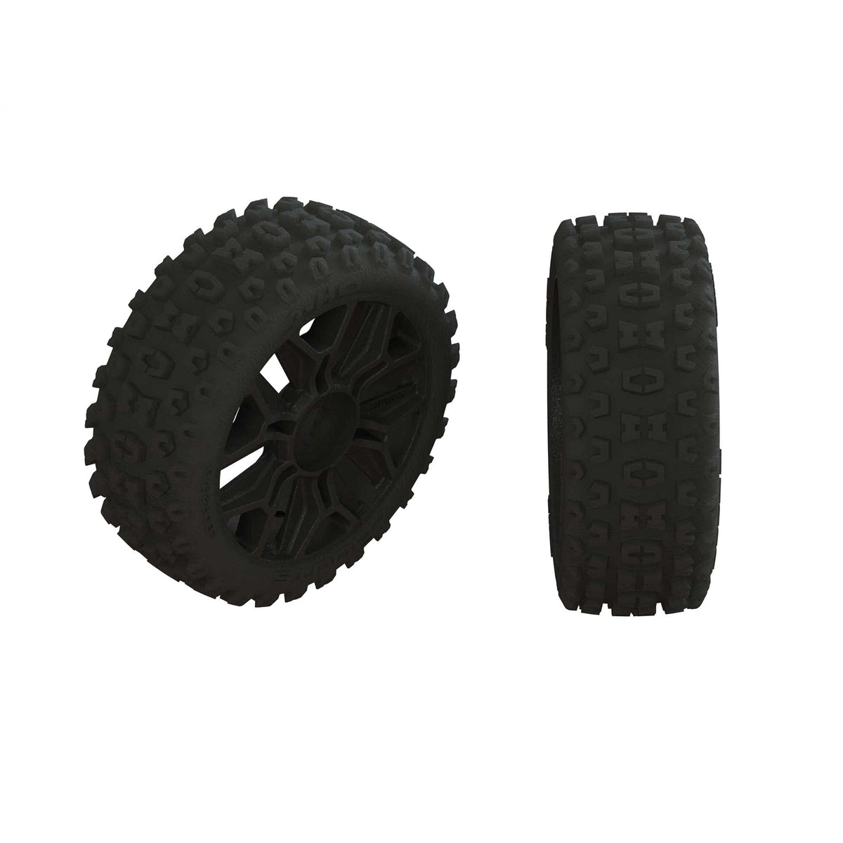 Arrma 550088 Dboots '2HO' Tire Set Glued Gun Metal (2)
