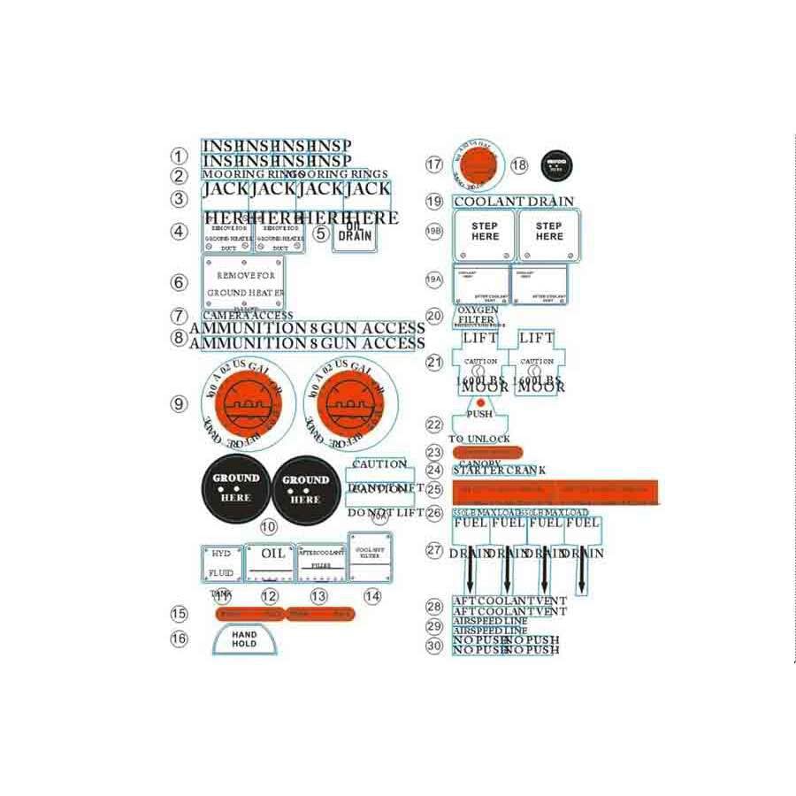 FMS SU132 Detailed Decal: P51D 1400mm