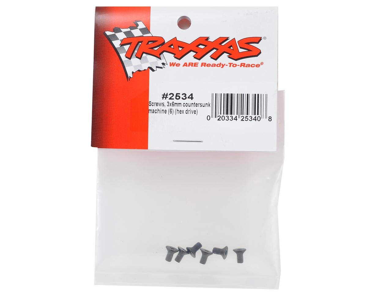 Traxxas 2534 Countersunk Machine Hex Drive Screws (6) 3x6mm 3 x 6mm