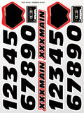 XXX Main S035 Numbers Black Sticker Sheet