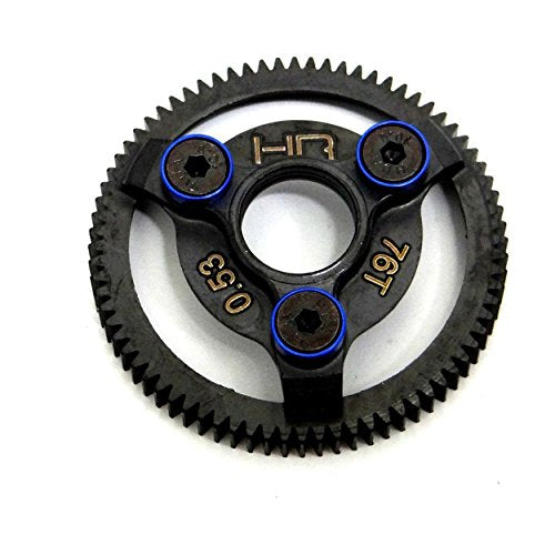 Hot Racing STE876 Hardened Steel Spur Gear (76t 48p)(Blue): Traxxas