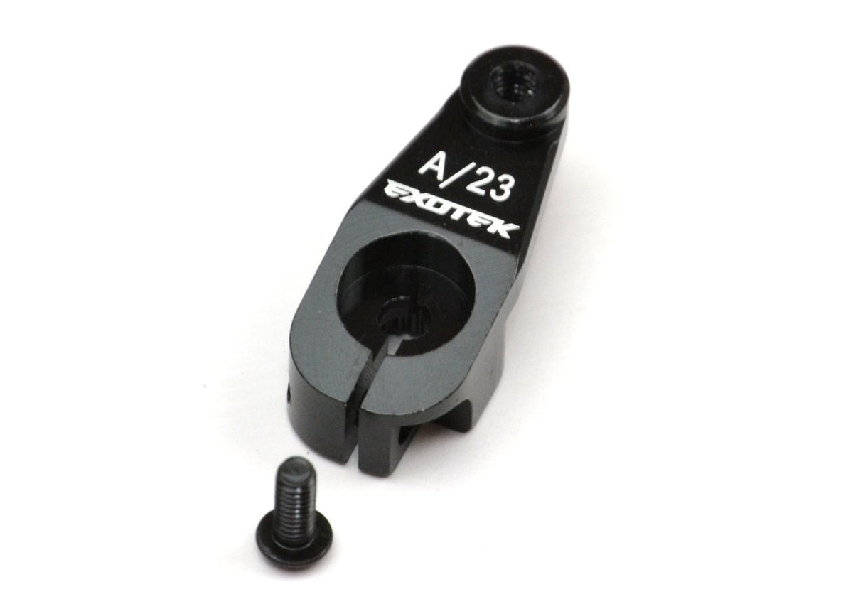 Exotek Racing 1554BLK AE Heavy Duty Servo Horn, 7075 Airtronics/23 Spline, Black