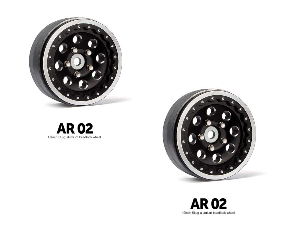 Gmade 70364 AR02 1.9 Inch 5 Lug Aluminum beadlock wheels (2)