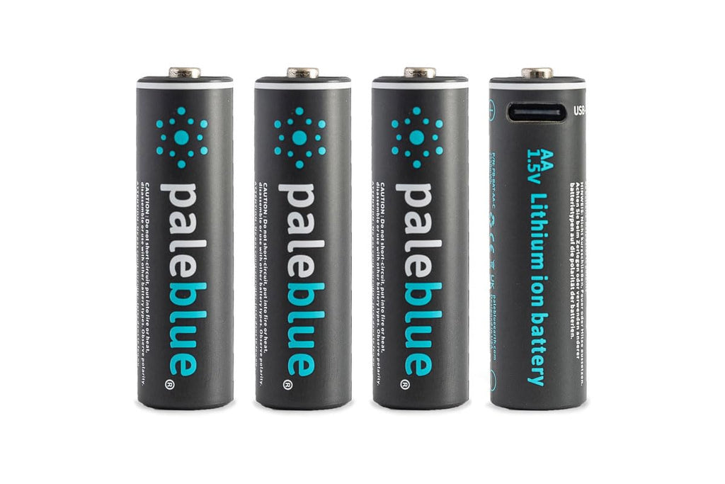 Pale Blue Earth PBAAC Pale Blue Lithium Ion Rechargeable AA Batteries 4pk
