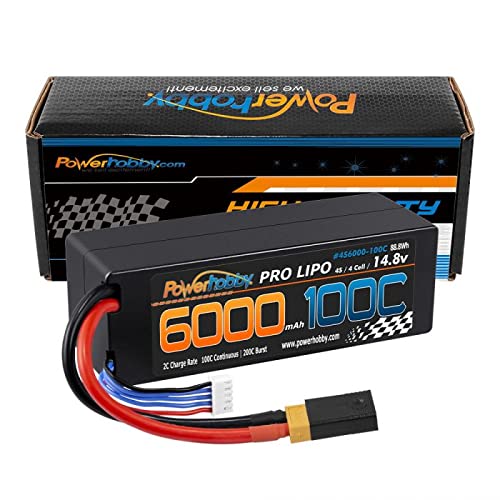 Power Hobby 4S6000100CXT60APT 4S 14.8v 6000mAh 100c LiPo Battery w/ XT60
