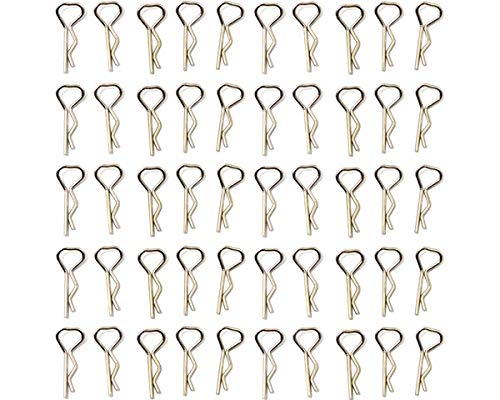Hot Racing AC02TR08B Chrome Triangle Bend Body Clips (50)
