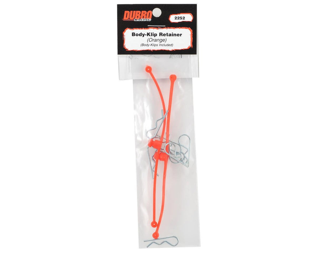 Du-Bro 2252 Body Klips / Clips (8) with Leash Retainers (2): Orange