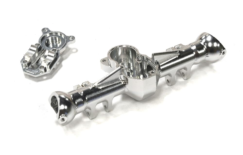 Integy C32953SILVER Billet Machined Front Axle Housings for Axial 1/24 SCX24 Rock Crawler