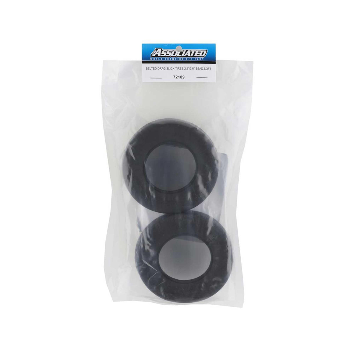 Team Associated 72109 Belted Drag Slick Tires 2.2�/3.0� Bead, soft
