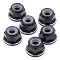 1UP Racing 80508 7075 Aluminum M3 Flanged Locknuts - Black Shine - 6pcs