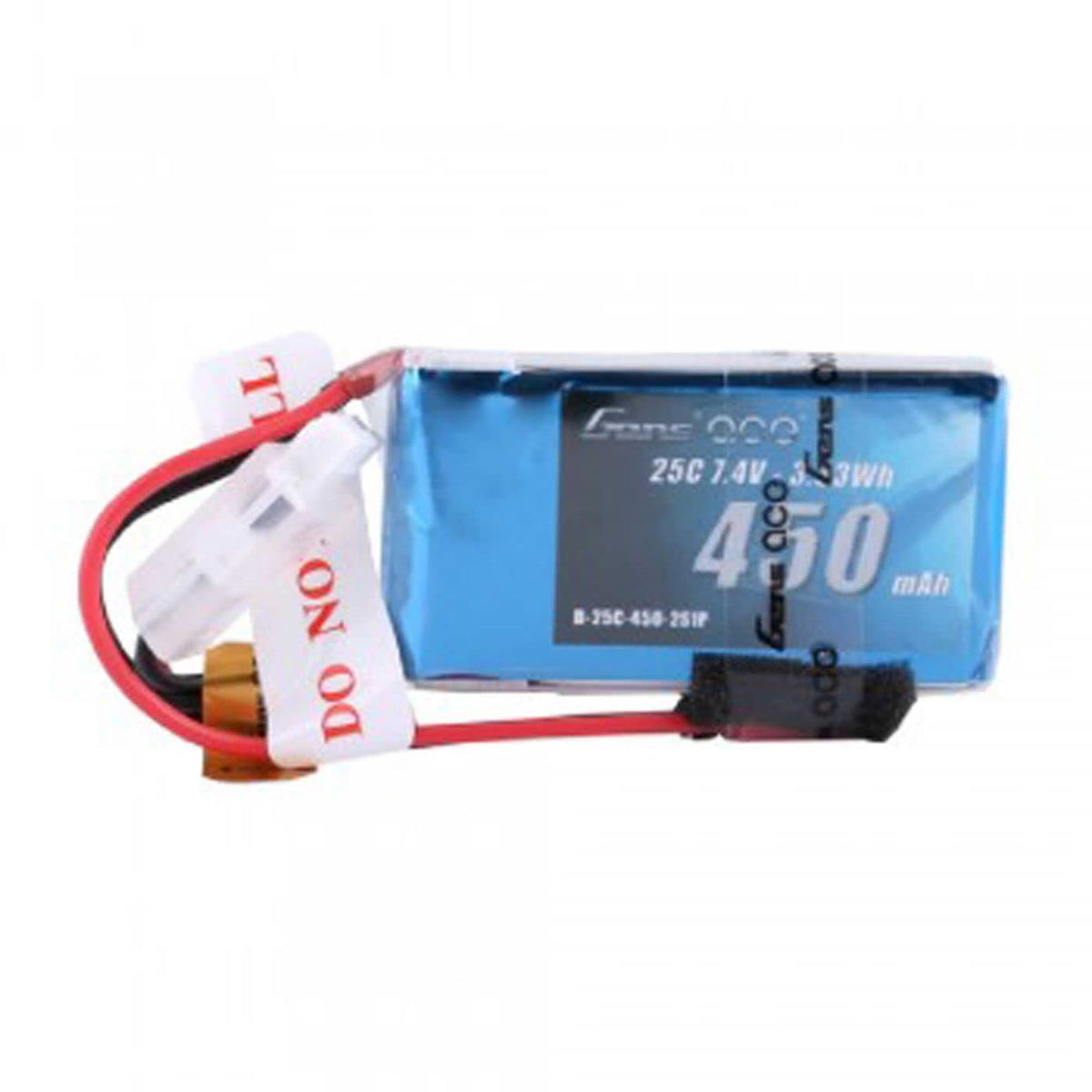 Gens Ace 4502S25J 450mAh 7.4V 25C 2S1P Lipo Battery Pack w/ JST-SYP