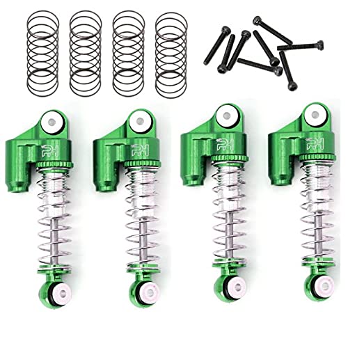 Power Hobby PHSCX2401GREEN Aluminum Threaded Mini/Micro Shocks for Axial SCX24 Front Rear Green