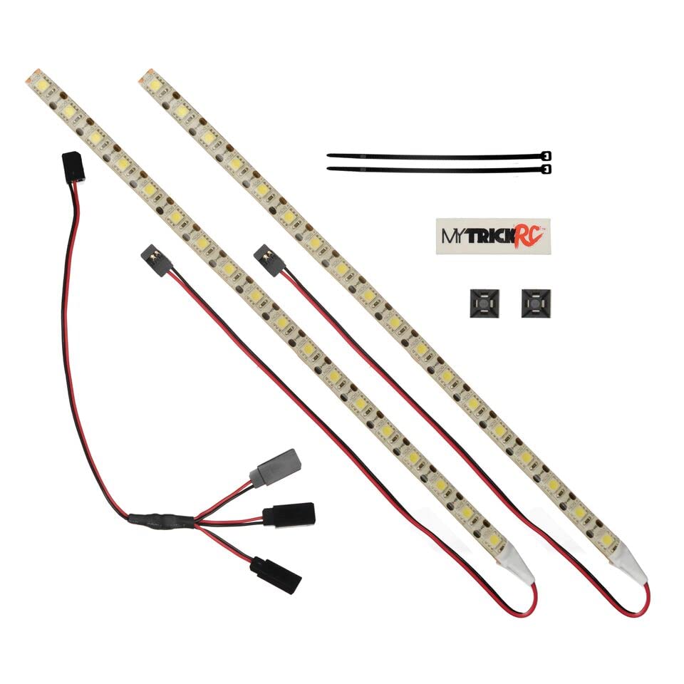 MyTrickRC LS1 White Underbody Glow - 2-12" Gel Coat-Waterproofed Light