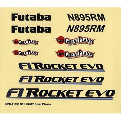 Great Planes GPMA4329 Decals F-1 Rocket Evo .46/EP ARF